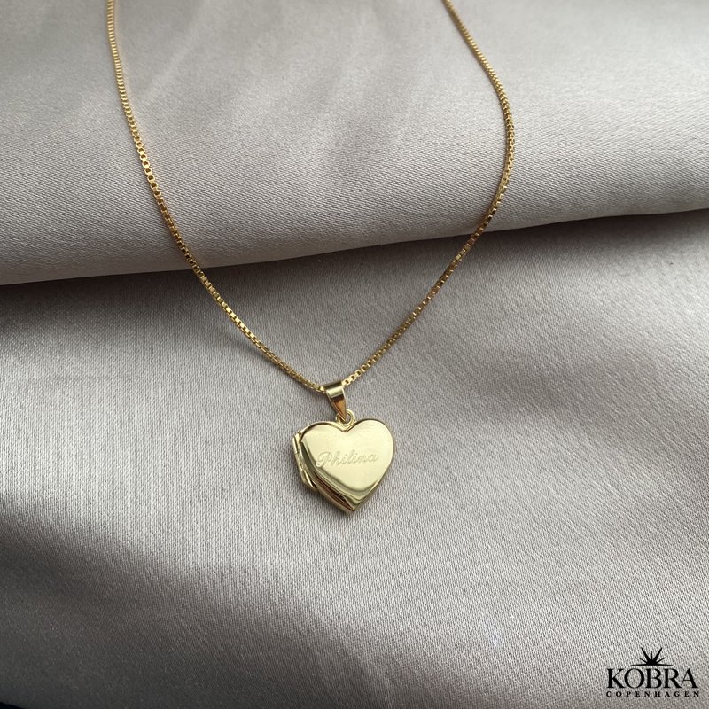 "Diana" heart gold locket 