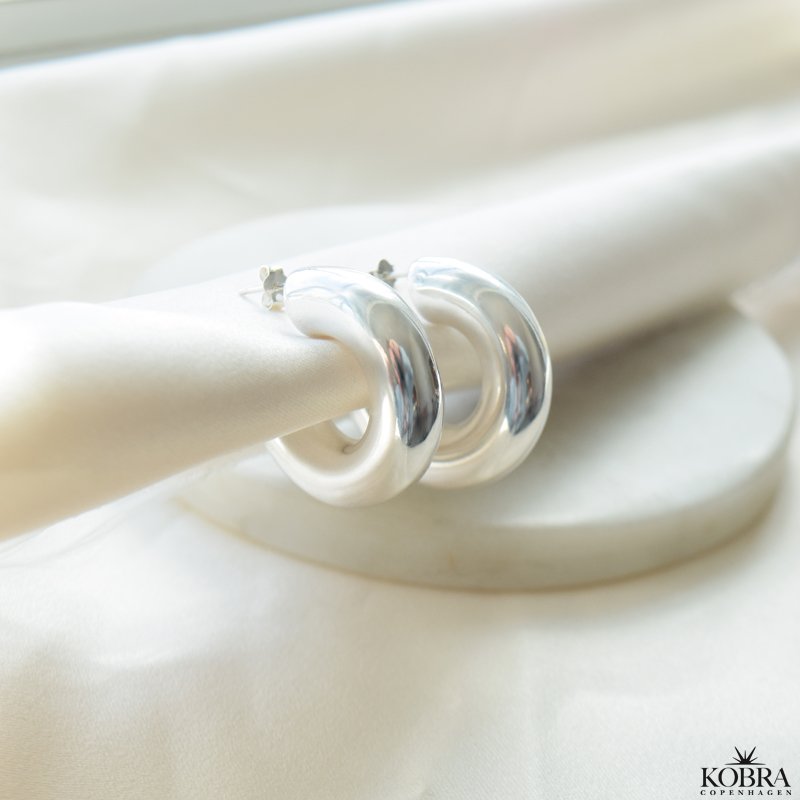 "Dina" chunky slv reringe