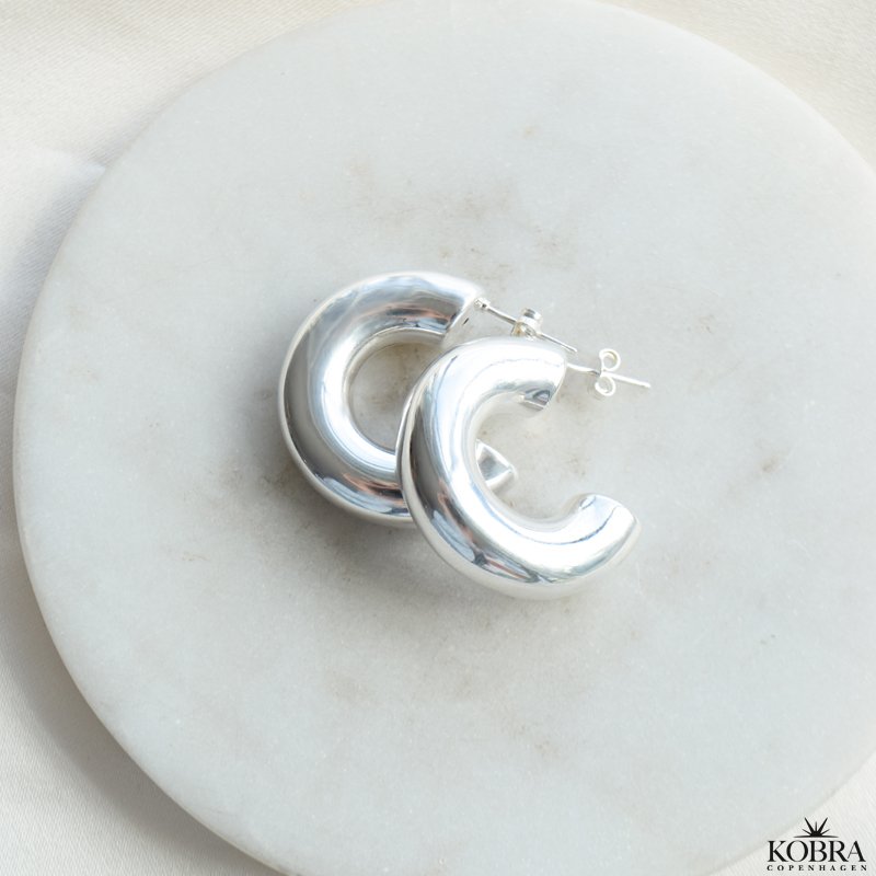 "Dina" chunky slv reringe