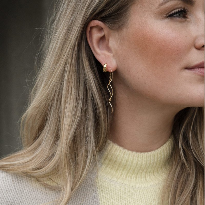 "Disko" 18 karat gold-plated earrings