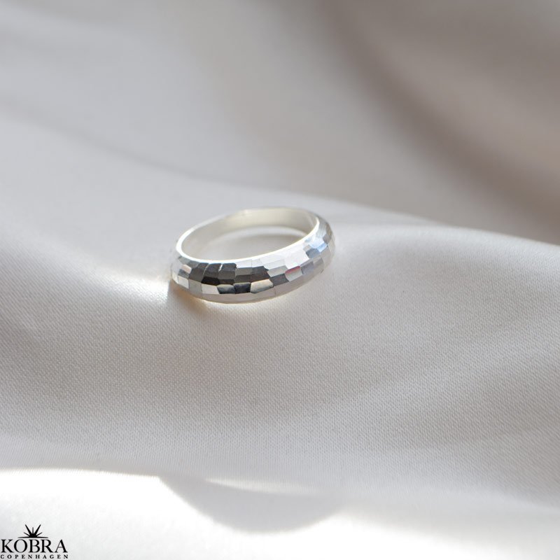 "Disco" chunky silver ring