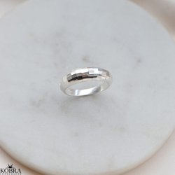 "Disco" chunky silver ring