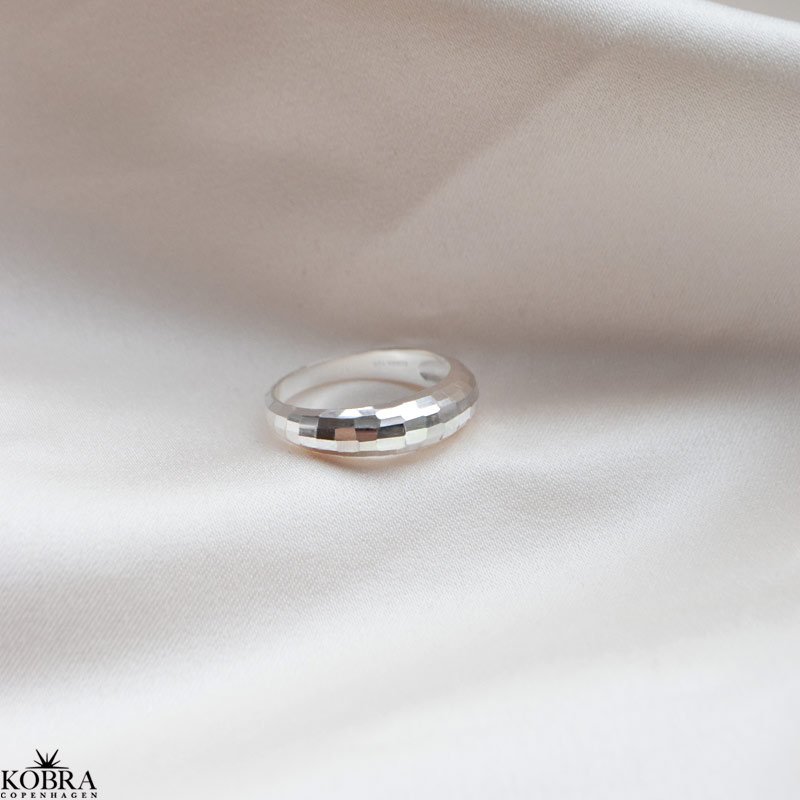 "Disco" chunky silver ring