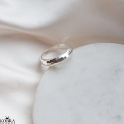 "Disco" chunky silver ring