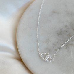 "Ever After" hjertehalskjede i sterling s�lv
