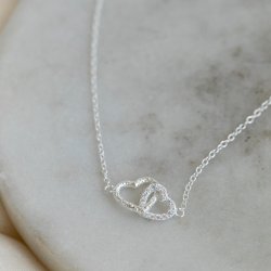 "Ever After" hjertehalskjede i sterling s�lv