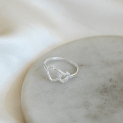 "Ever After" Hjerte ring i s�lv