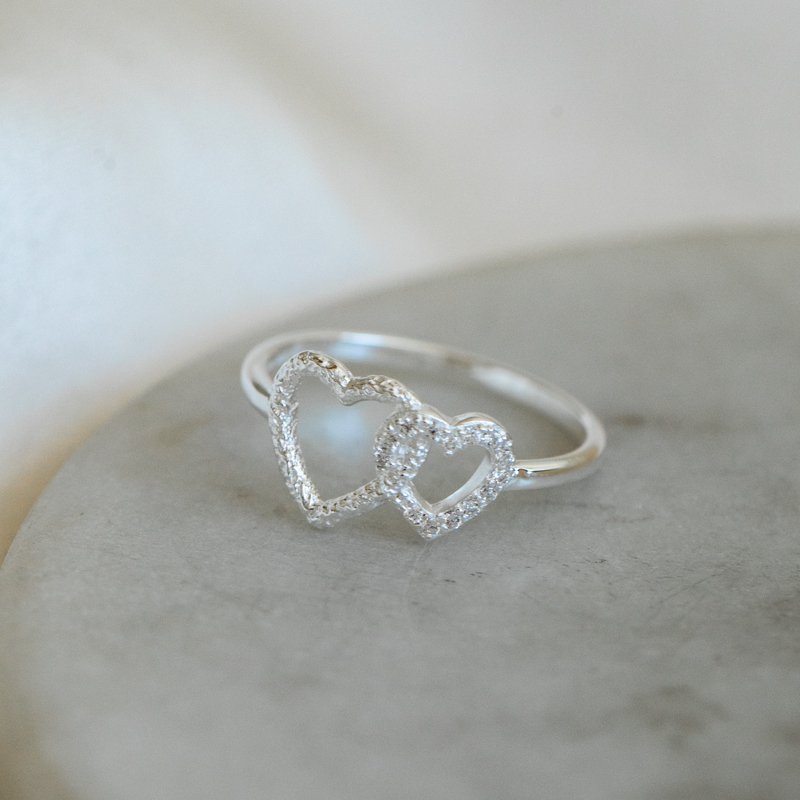 "Ever After" Hjerte ring i s�lv