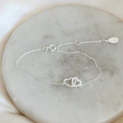 "Ever After" silver heart bracelet