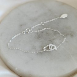 "Ever After" silver heart bracelet