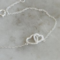 "Ever After" silver heart bracelet