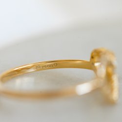 "Ever After" Hjerte ring i forgyldt