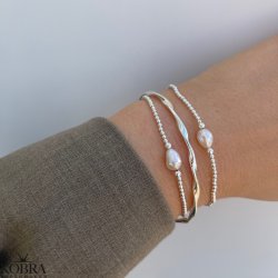 "Esmeralda" snoet armring i sterling sølv