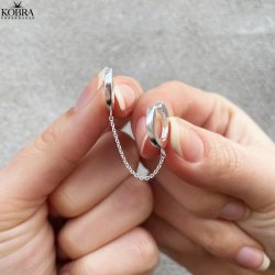 "Sienna" slv reringe / hoops til 2 huller i rerne