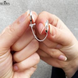 "Sienna" slv reringe / hoops til 2 huller i rerne