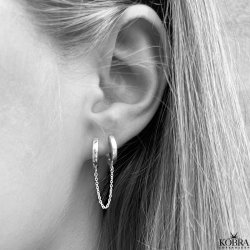 "Sienna" slv reringe / hoops til 2 huller i rerne