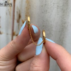 "Sienna" double hoops in gold