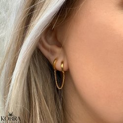 "Sienna" double hoops in gold