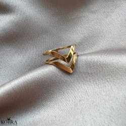 Double Lennox ring in gold