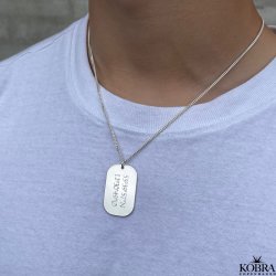 "Damon" dogtag, army tag i slv inklusiv 2 mm. panzer kde