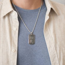 "Max" dogtag in steel with personal engraving