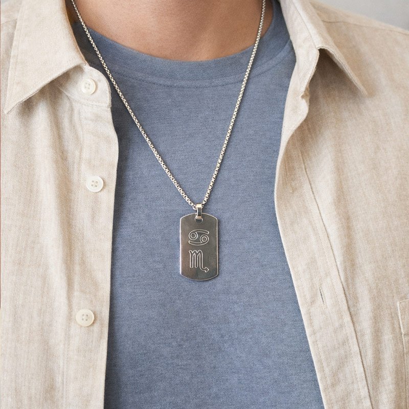 "Max" dogtag in steel with personal engraving