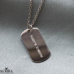 "Tyler" Dogtag i slv med gravering