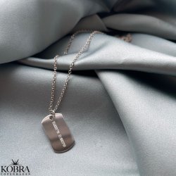 "Tyler" Dogtag i slv med gravering