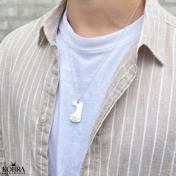 "You and Me" Dogtag i slv og hjerte i guld inklusiv gravering