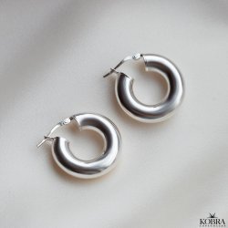 "Donna" chunky silver hoops / earrings