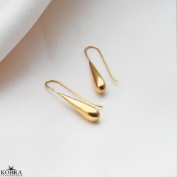 "Water Drop" 18k gold plated drop earrings