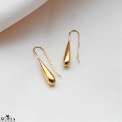 "Water Drop" 18k gold plated drop earrings