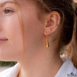 "Water Drop" 18k gold plated drop earrings