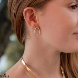 "Lara" drbeformet guld reringe med sten