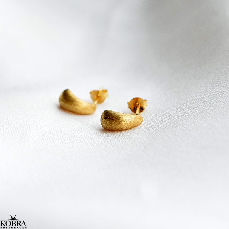 "Palma" small drop earrings in gold