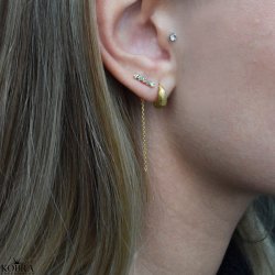 "Palma" small drop earrings in gold