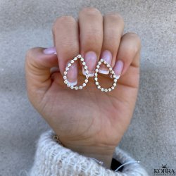 "Lara" drbeformet guld reringe med sten