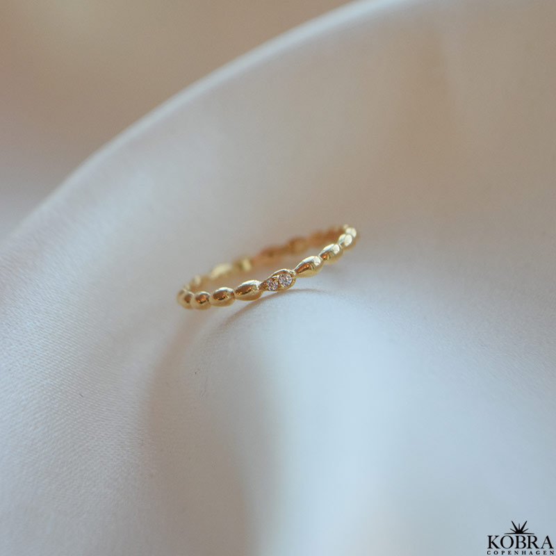 "Jessica" ring 18k forgyldt med zirkonia