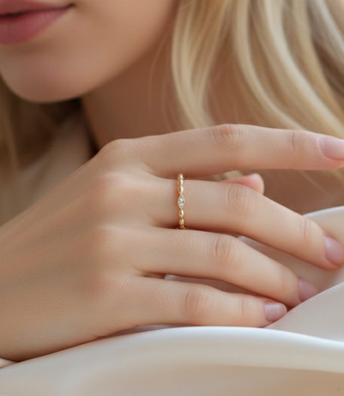 "Jessica" ring 18k forgyldt med zirkonia