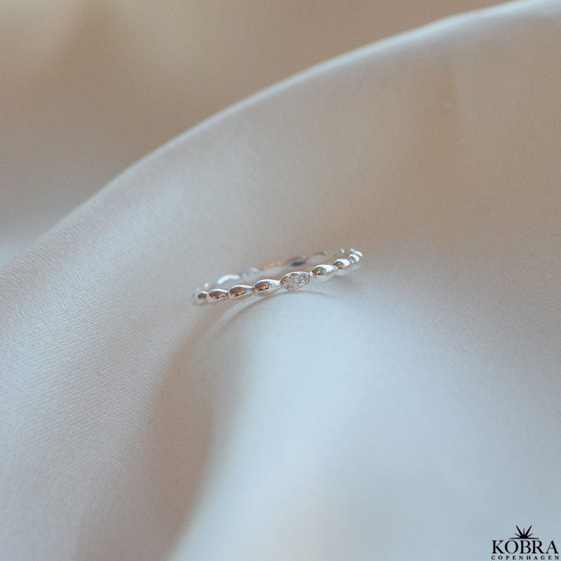 "Jessica" ring i sterling s�lv med zirkonia