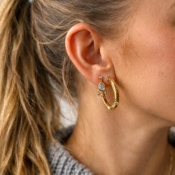 Chunky "Alex" earrings in 18 carat gold plated