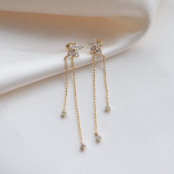 "Lilje" blomster i 18k forgylt sterlings�lv