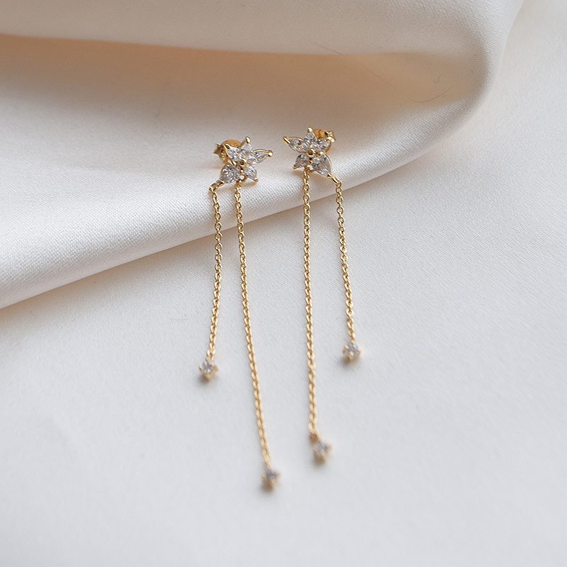 "Lilje" blomster i 18k forgylt sterlings�lv