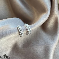 "Isabella" ball earrings in sterling silver