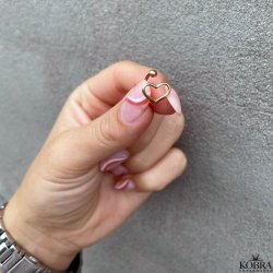 "Sola" hjerte earcuff i forgyldt