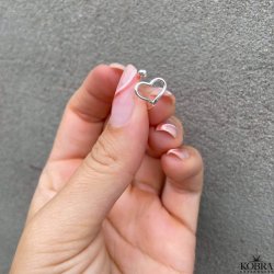 "Sola" hjerte earcuff i slv