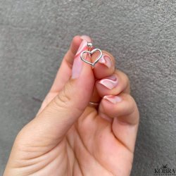 "Sola" hjerte earcuff i slv