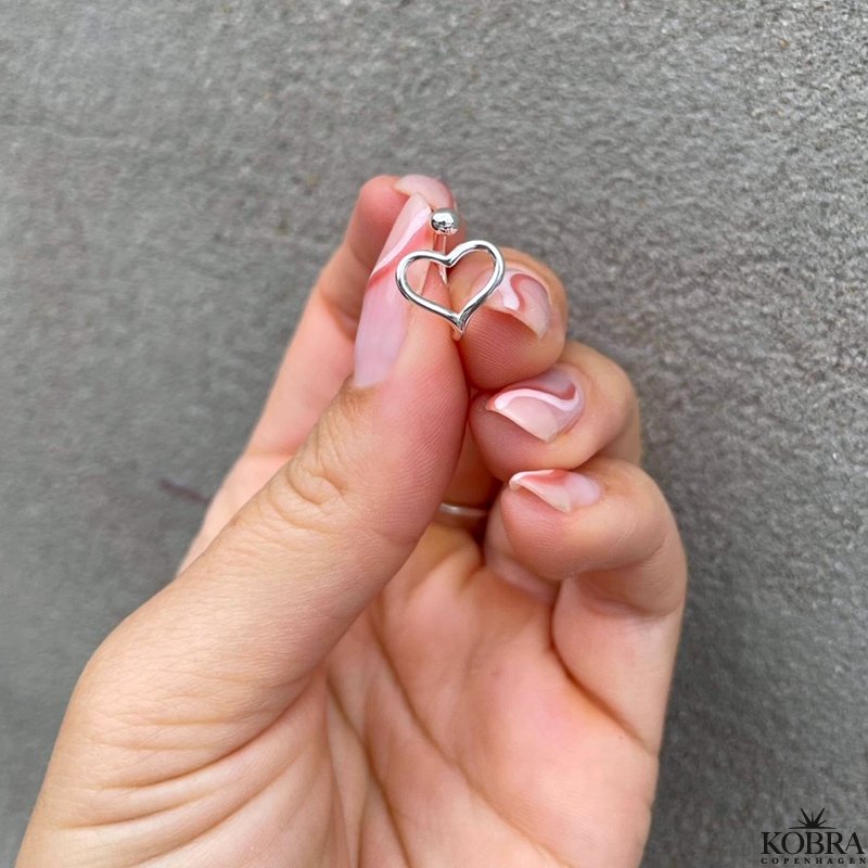 "Sola" hjerte earcuff i slv