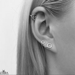 "Sola" hjerte earcuff i slv
