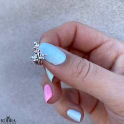 "Hikkori" blad formet earcuff i sterling slv